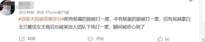 白玉兰风波升级!《县委大院》获奖后遭恶意评分,多名女星被波及