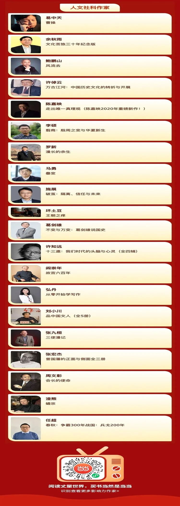 当当第七届作家影响力评选,当当第七届最具影响力作家