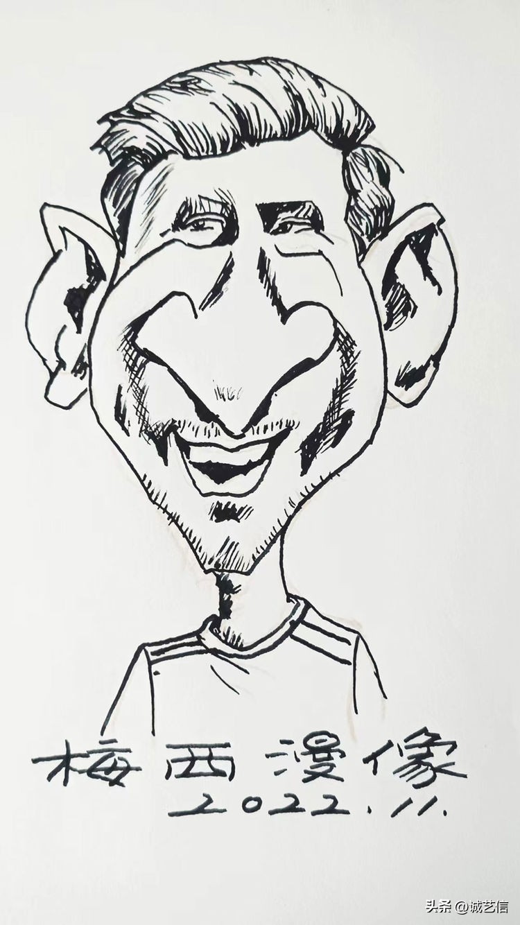 梅西拿着美洲杯来卡塔尔的漫画,梅西世界杯头像漫画