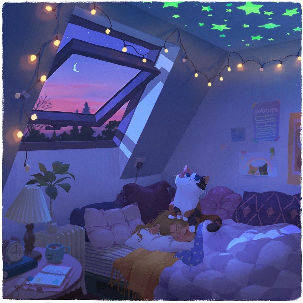 DDouvre插画|拟人化的小动物头像，治愈系猫咪肖像画系列