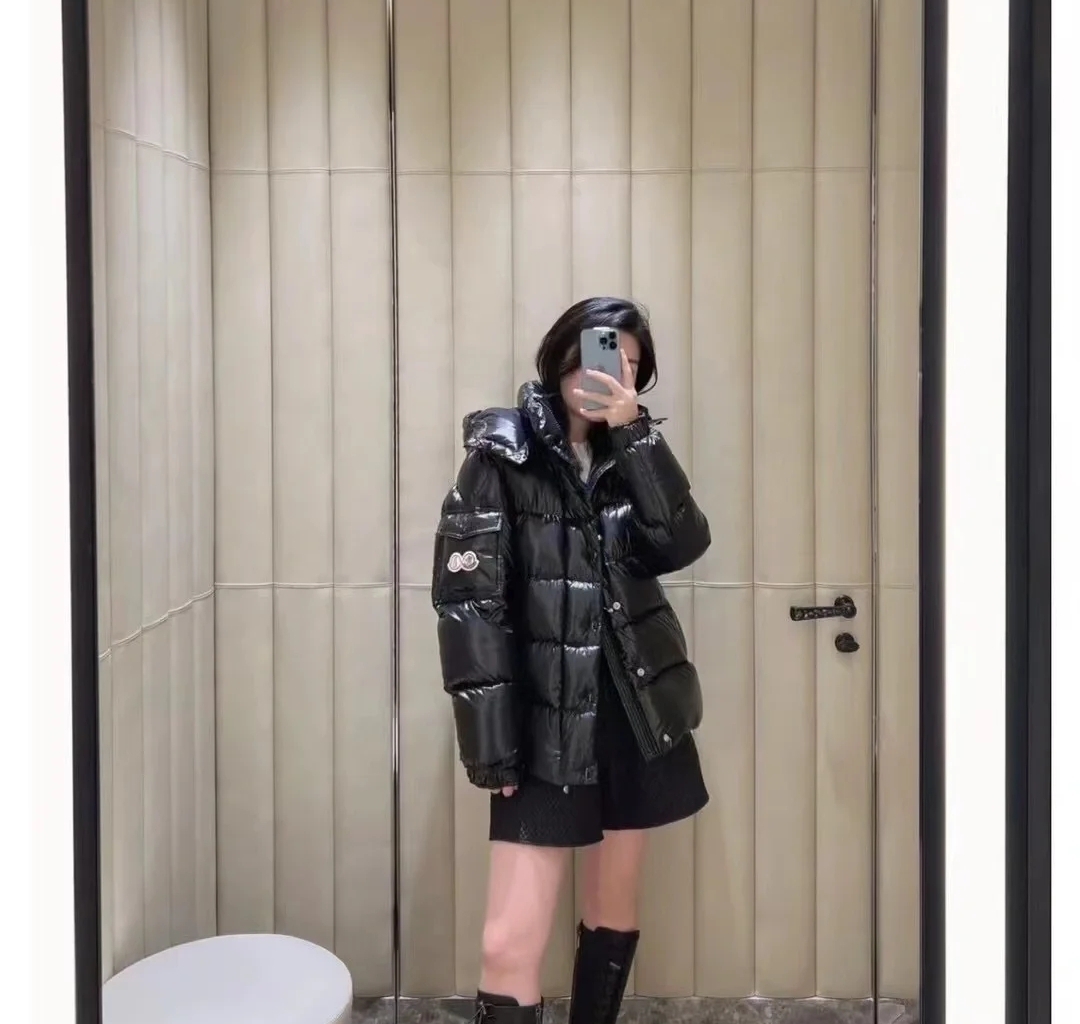 蒙口羽绒服加厚外套,蒙口羽绒服亮玫红色所有限定款