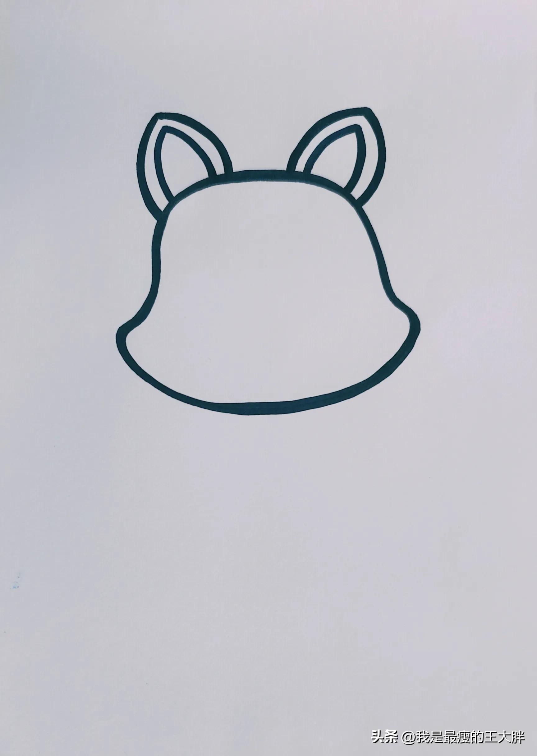 小猫小狗小狐狸小猪简笔画,小兔子和小狐狸图片简笔画