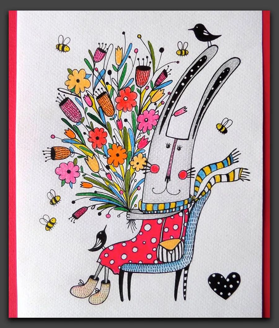 一眼让人惊艳的彩铅画,100幅适合零基础的彩铅画