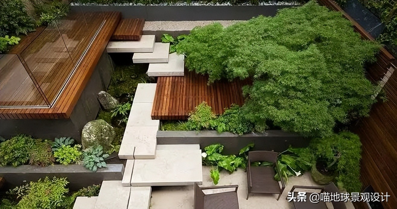 简洁清爽的现代景观别墅庭院赏析,现代简约别墅园林设计效果图