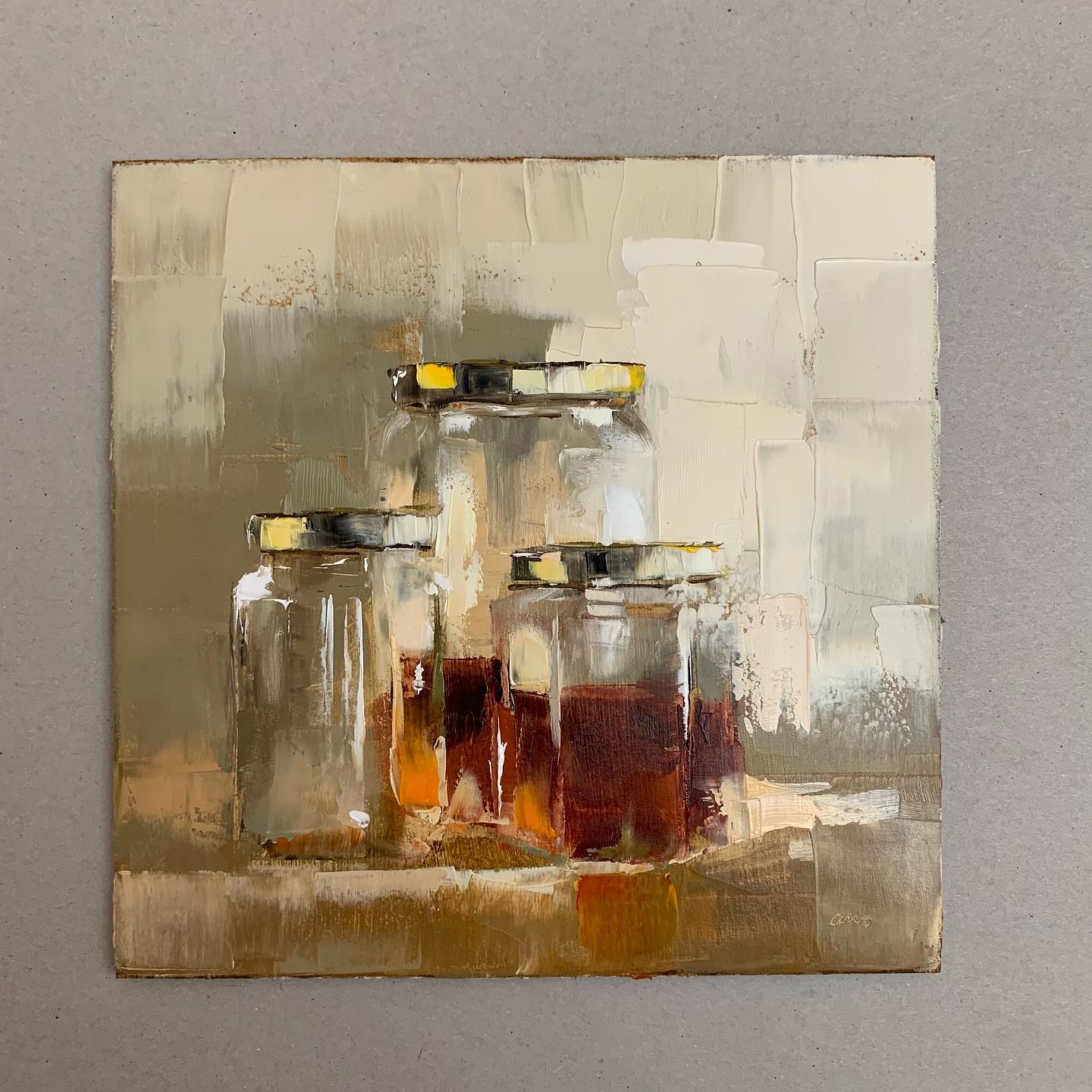 大色块静物油画,油画静物花卉色块