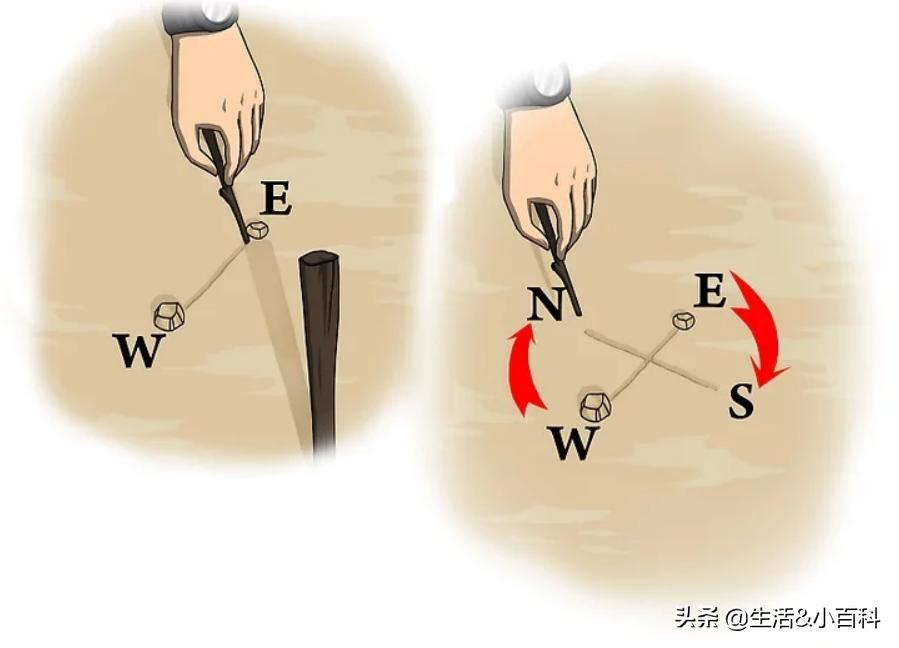 如何分辨东南西北方向日常,如何根据影子判断方向