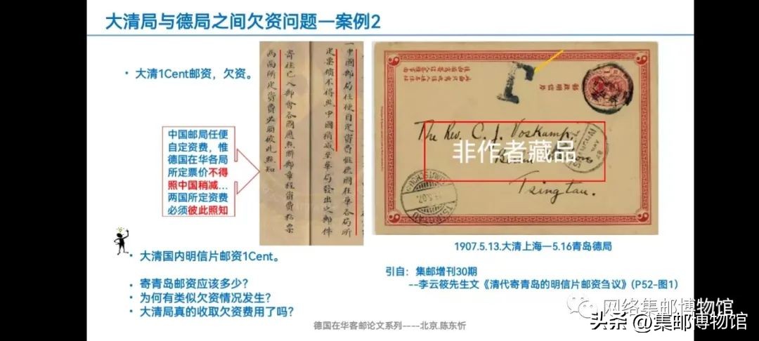 烽断无烟一一清末德国在华邮政邮资漫谈（信函与明信片）