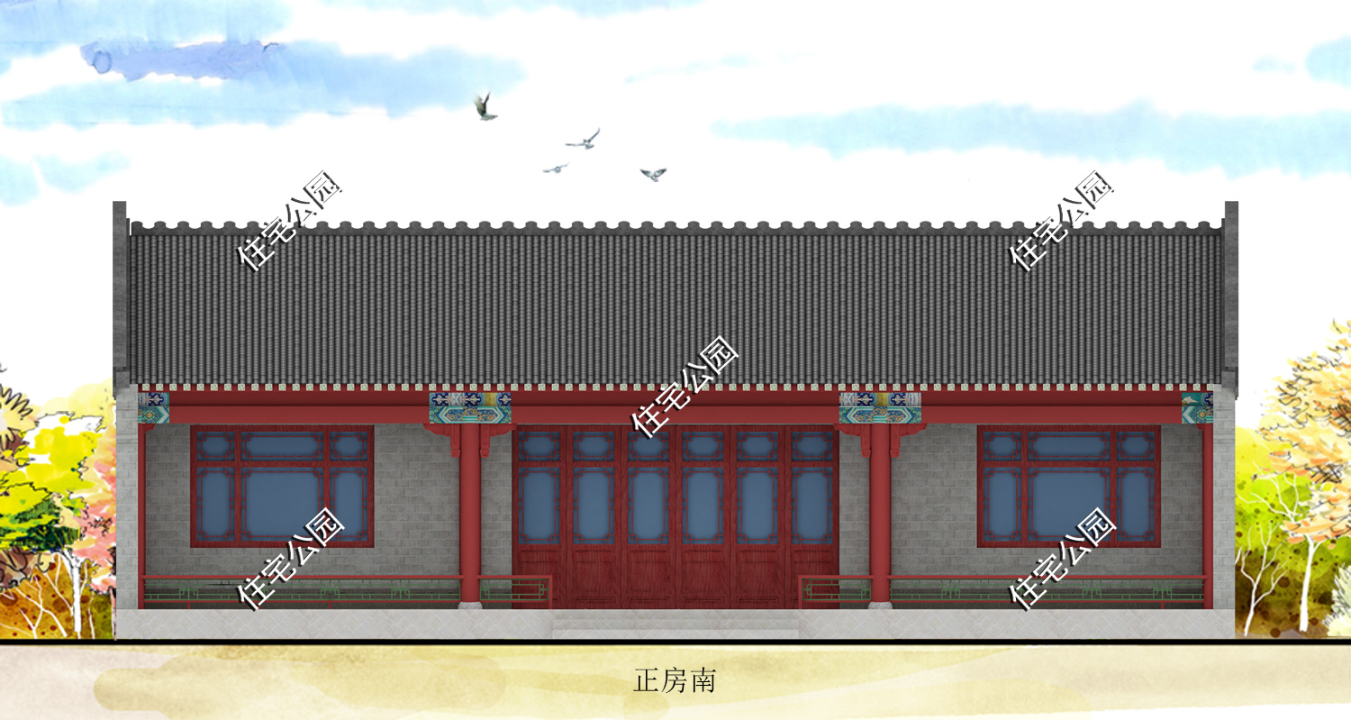 16×42米四合院,虽说不像皇宫般金碧辉煌,但也算得上是庄重大气