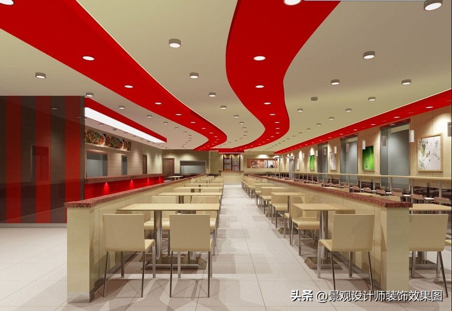 快餐厅设计图纸,快餐厅设计案例效果图