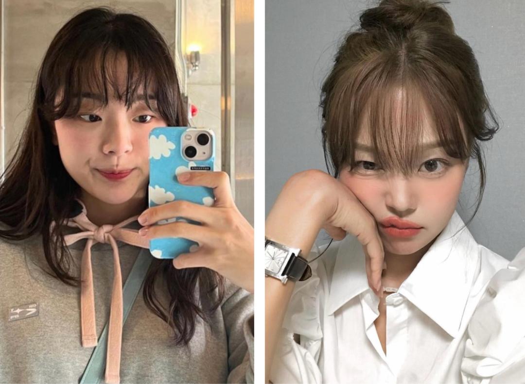 女生齐刘海和中分哪个更减龄,2021减龄最火发型齐刘海