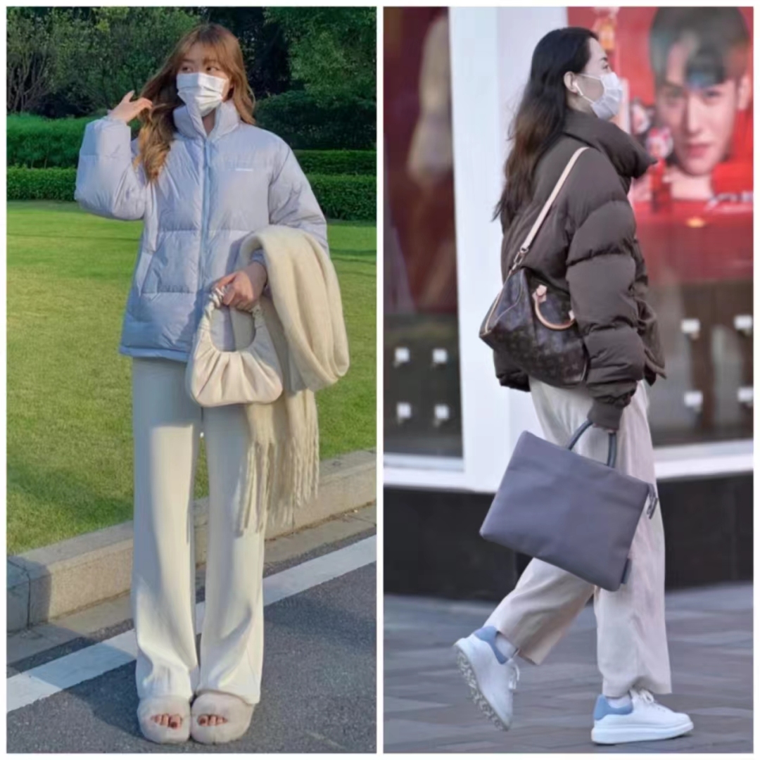 羽绒服搭配什么裤子女孩,女羽绒服和裤子配什么鞋子好看