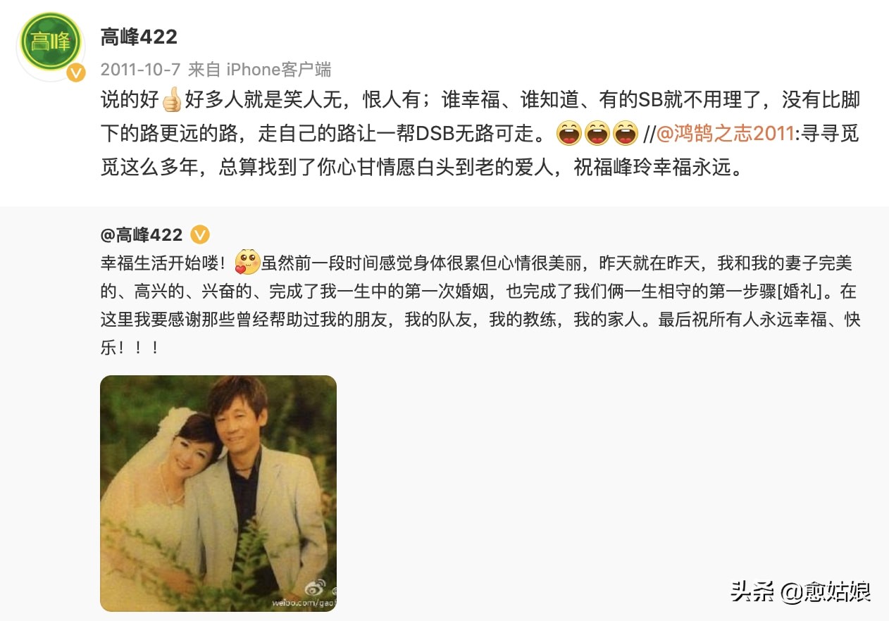 高峰和那英为什么离婚,足球浪子高峰和那英