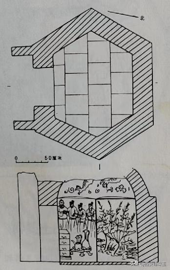 内蒙古敖汉旗大甸子遗址与墓地,敖汉旗下湾子5号辽墓壁画