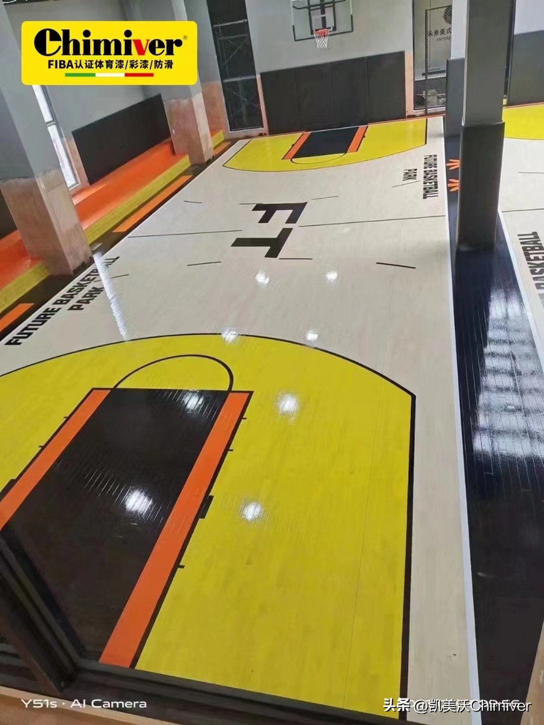 体育馆硅pu篮球场彩色效果图,篮球馆墙画效果图