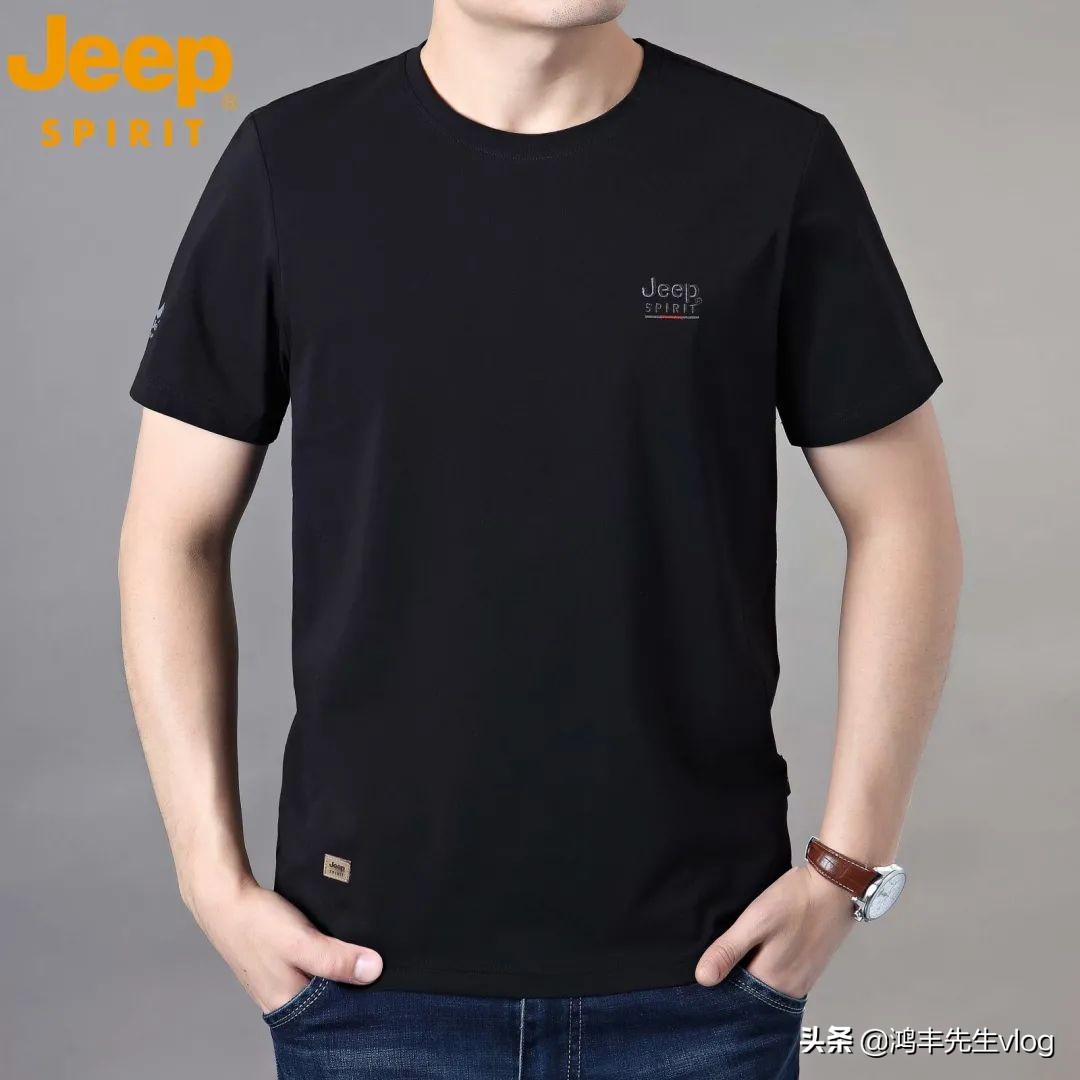 jeep短袖t恤专卖店男装翻领,jeep短袖t恤男纯棉官方正品