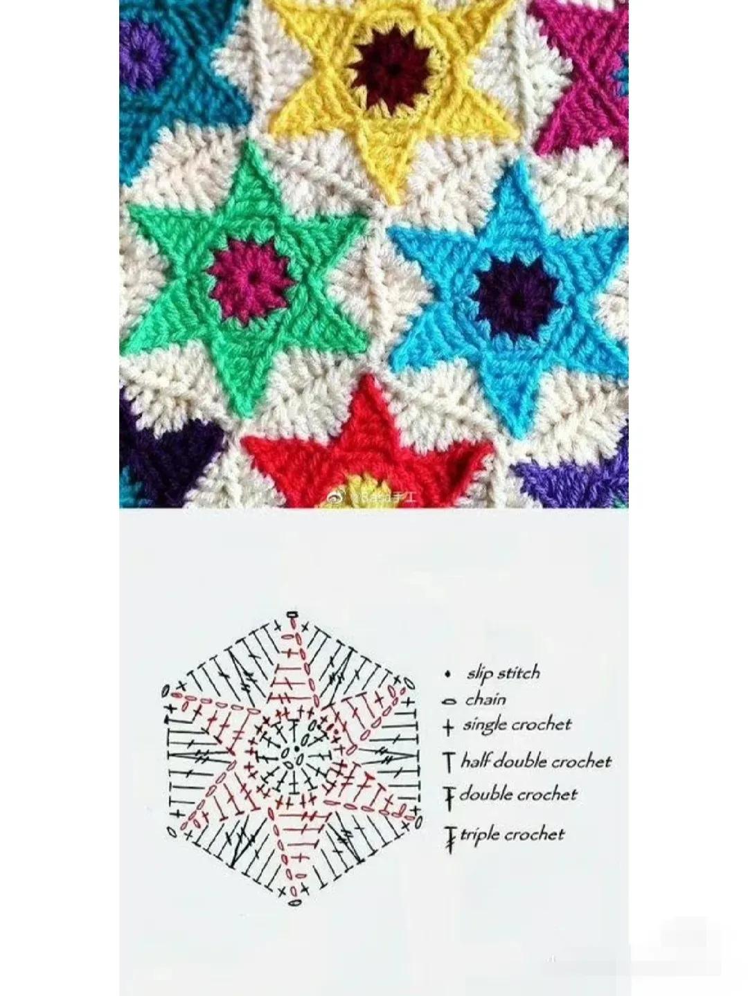 钩织方形花片图解大全,钩织正方形花片100款简单款