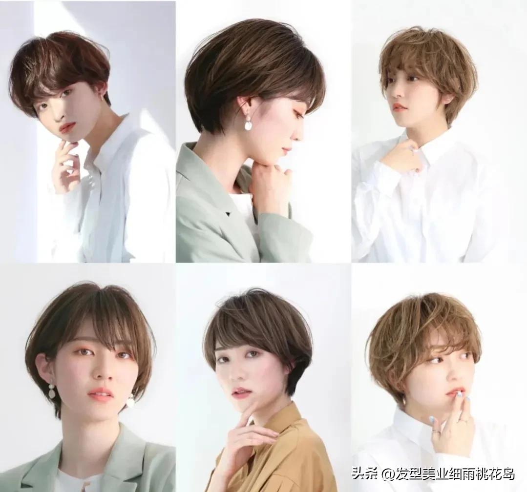 女生减龄显小短发合集,适合又多又粗发女生的短发