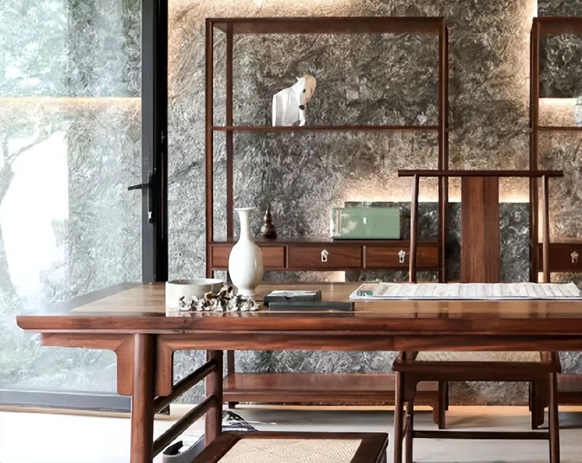 新中式无扶手椅,实木宽扶手椅