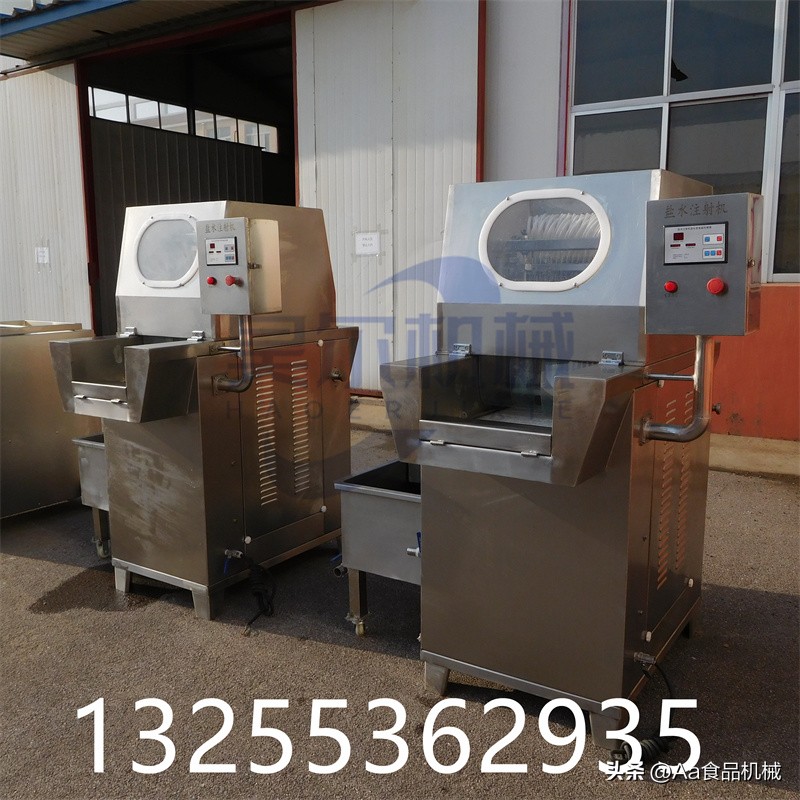 全自动盐水注射机视频,盐水注射机小型自动化设备