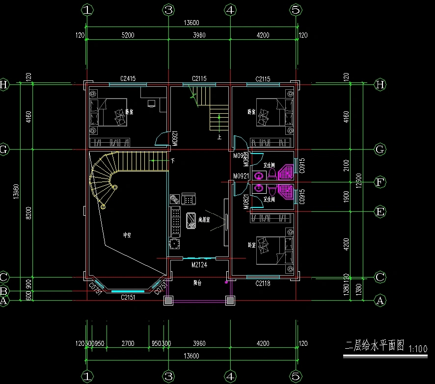 欧式别墅三层半设计及图纸大全,100平米三层别墅欧式全套设计图纸