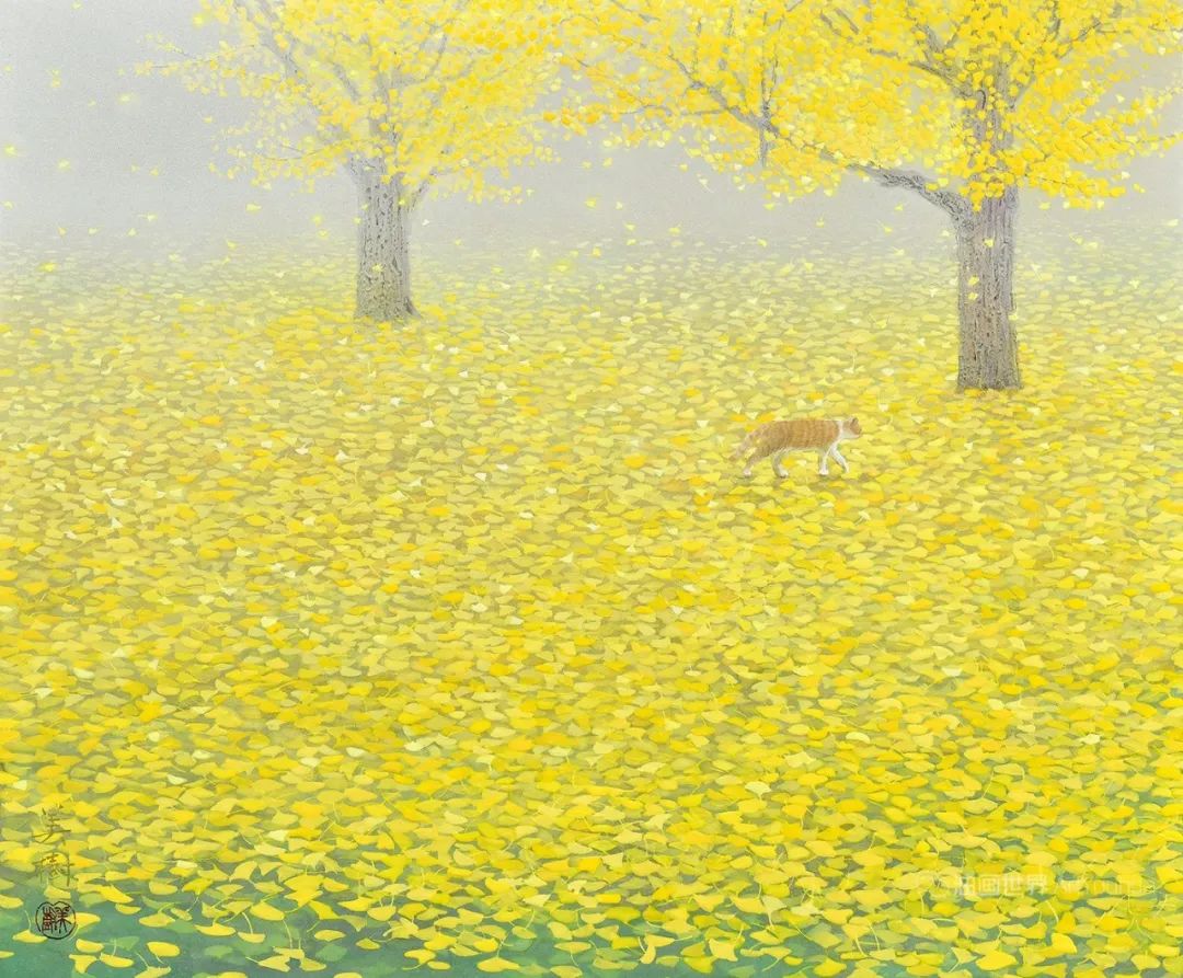 野地美树子手绘油画,日本画家奈良美智作品图