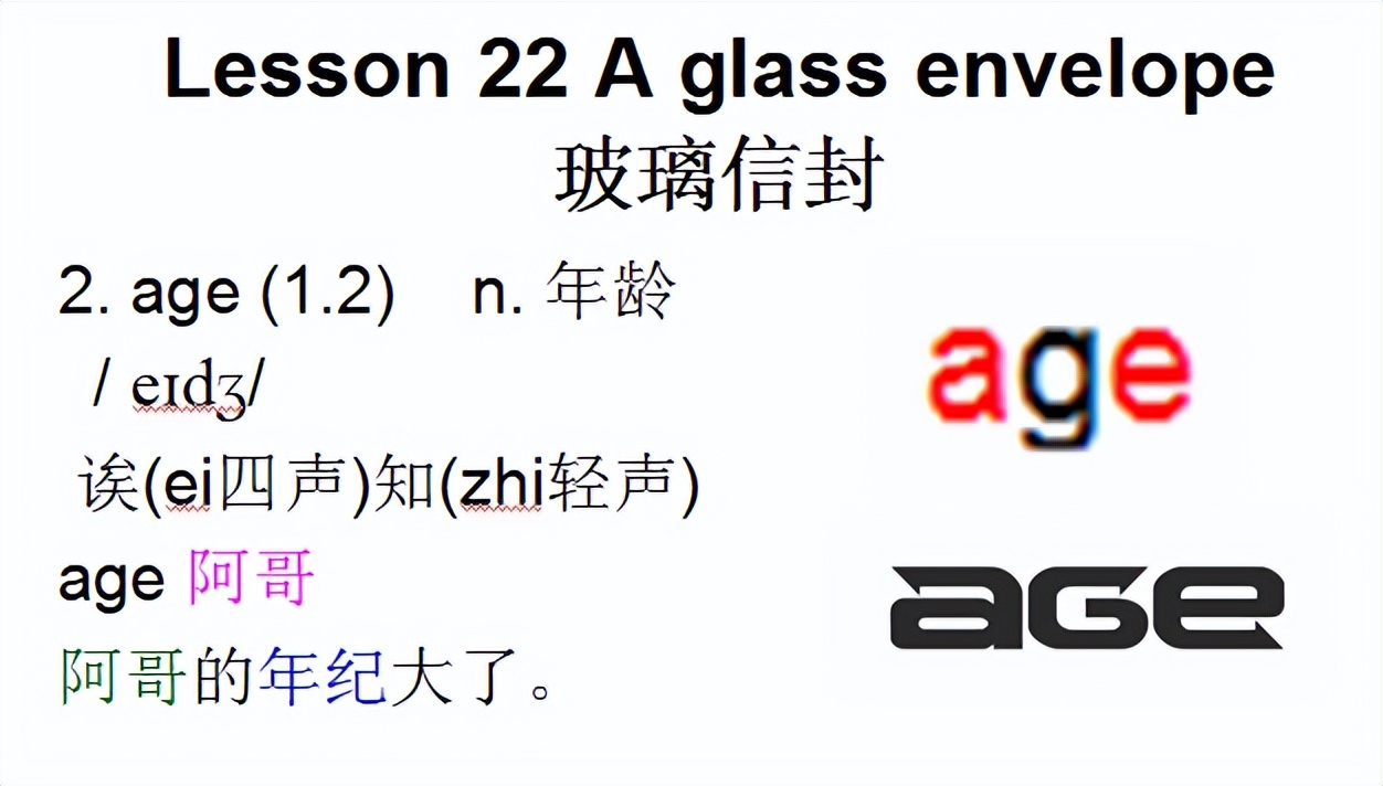 新概念二音标，Lesson22Aglassenvelope玻璃信封