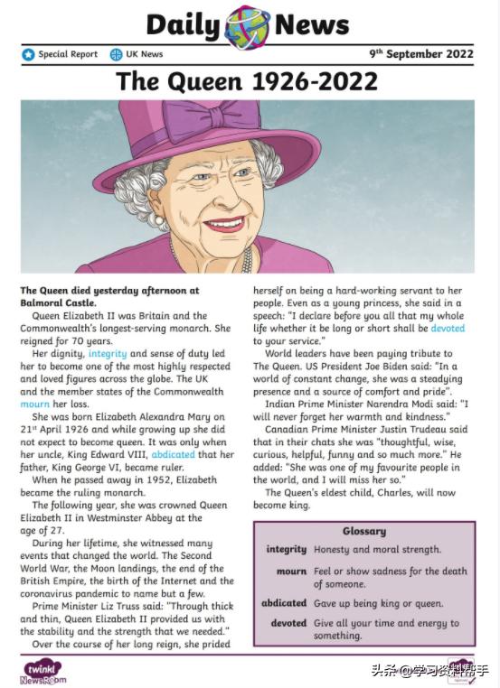 最新英国儿童阅读练习DailyNews，提升英语水平涨知识！