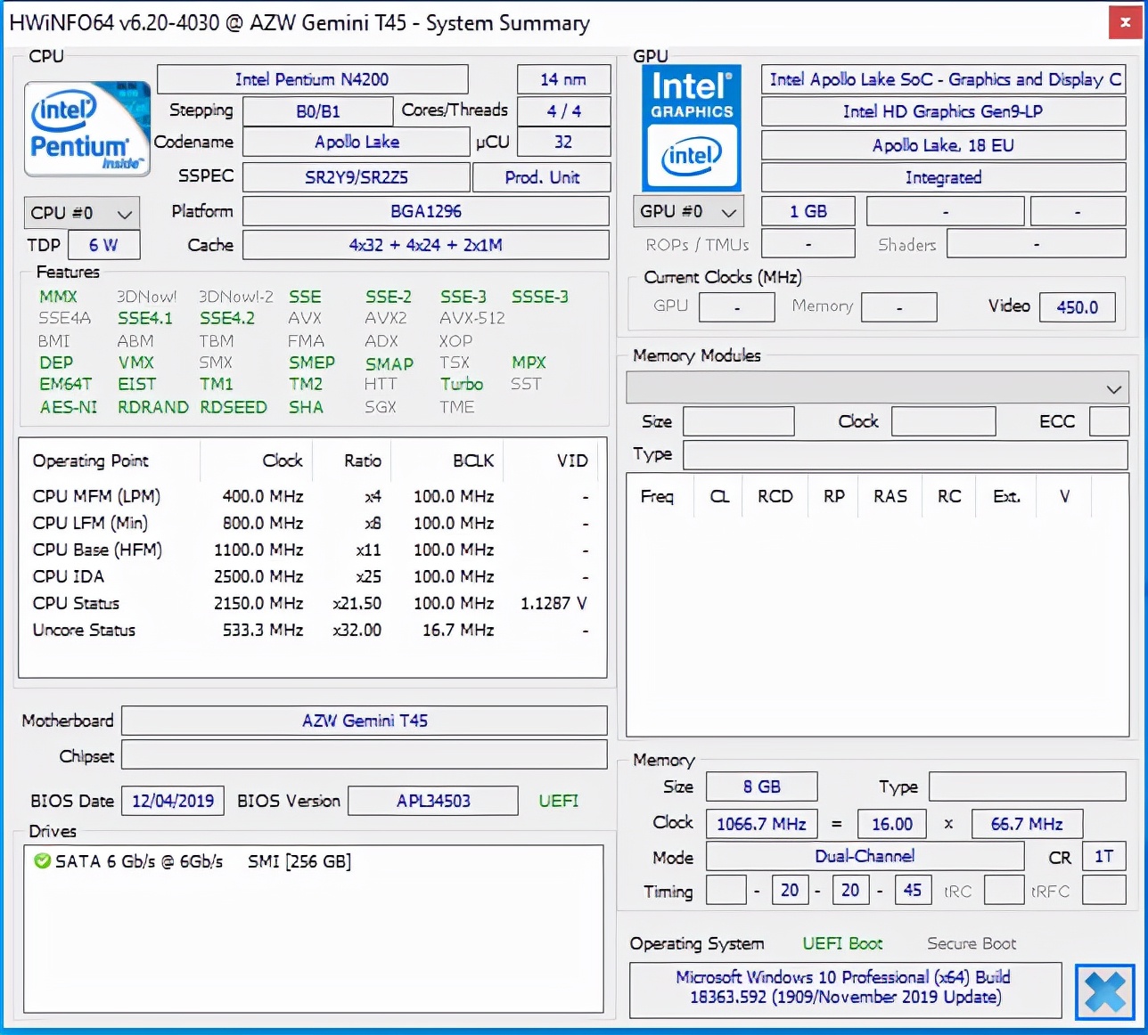 零刻GeminiT45奔腾N4200迷你电脑的评测