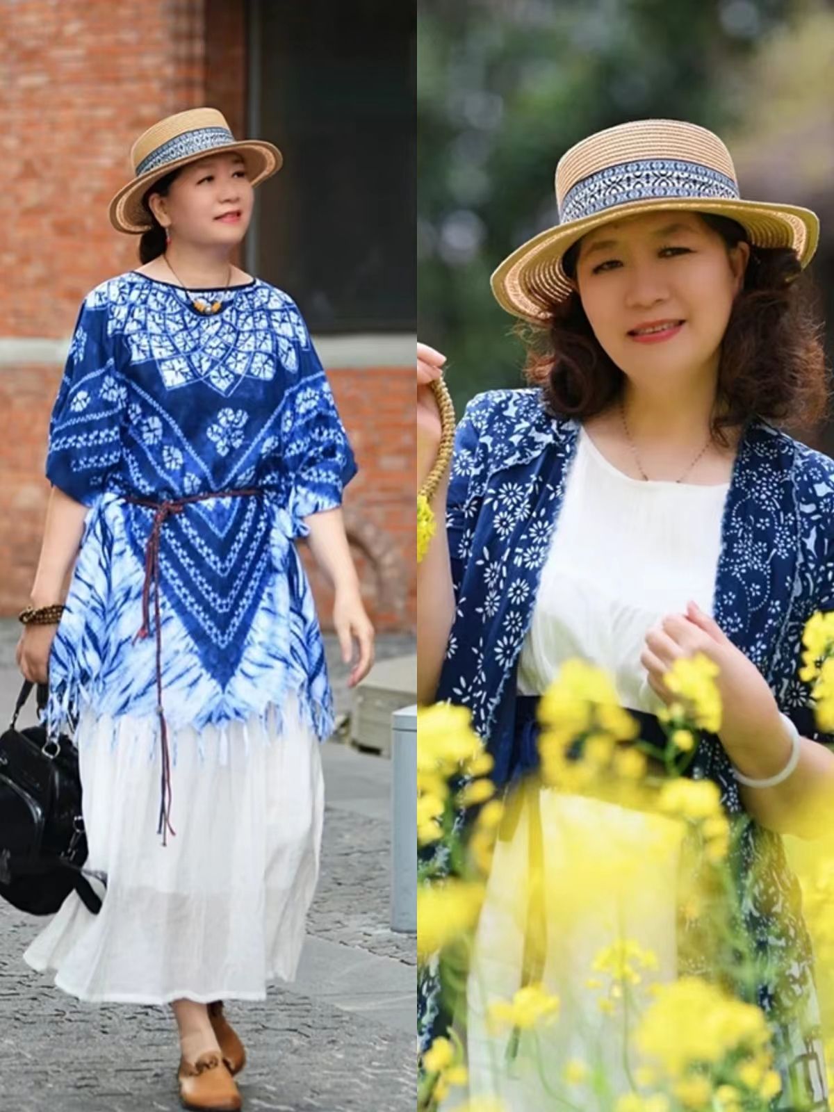 上了年纪的微胖妈妈，建议多穿“膝下裙+平底鞋”，显瘦又有气质