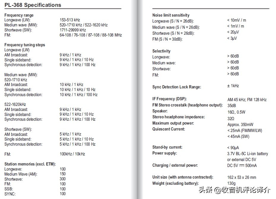 德生pl380收音机的深度测评,德生pl600收音机深度测评