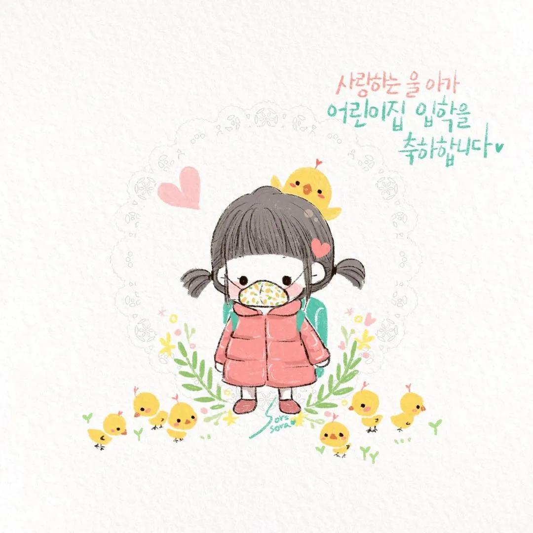 彩铅绘画7-15岁简笔画可爱又简单,可爱彩铅简笔画简单的少女