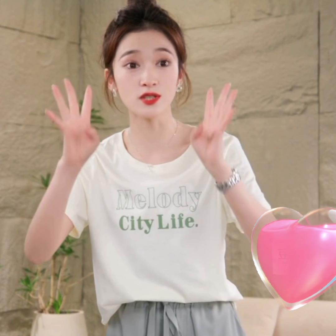 ihimi休闲t恤,ihimi时尚印花短袖