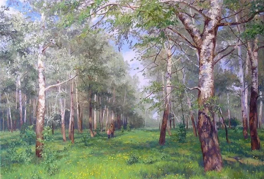 光影很强的油画风景,这油画太美了把光影画到了极致