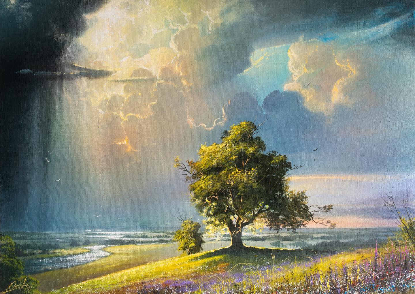 画家维克多风景画图片,维克多丙烯风景画颜料