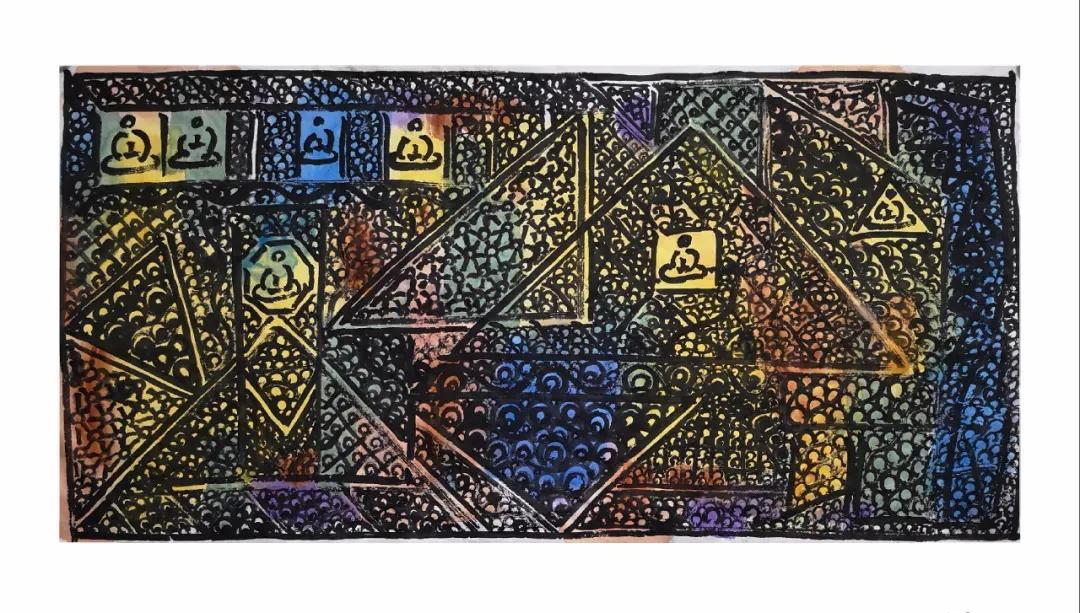 灵性禅意画作品,自我抚慰心灵的绘画