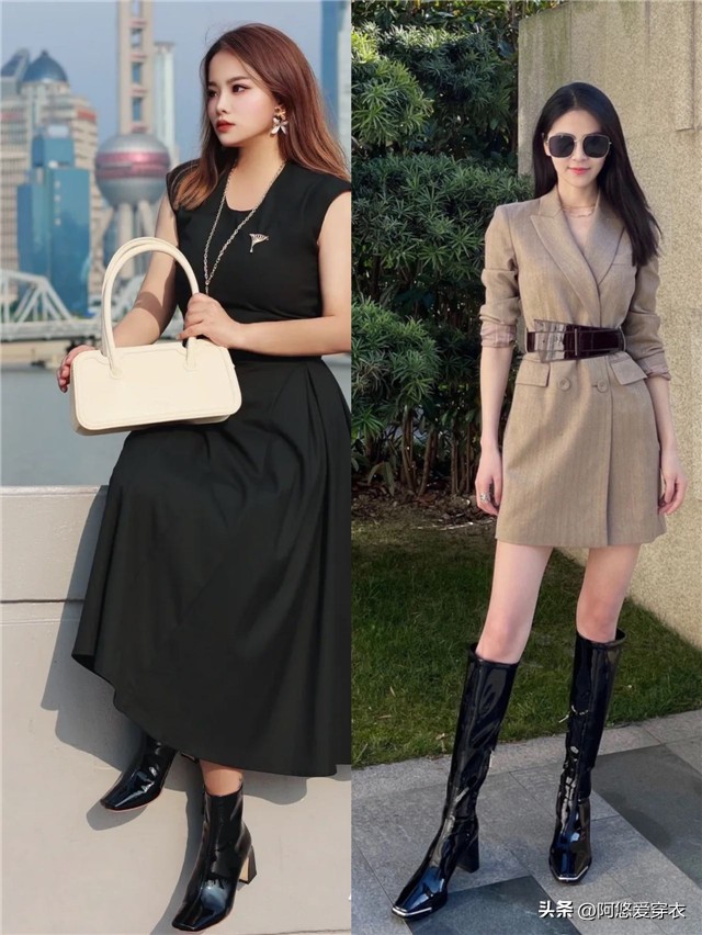 今年流行的平头靴,今秋最火的是平头靴妥妥地显高
