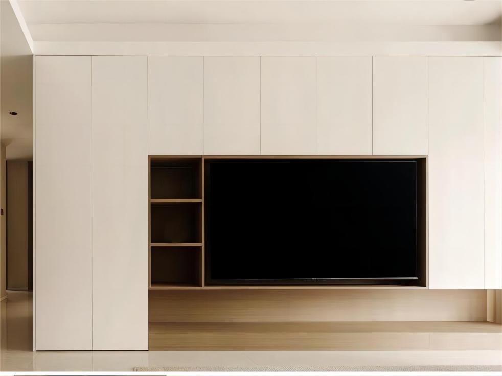 现代简约电视柜怎么选实用,电视机挂墙上时电视柜如何选