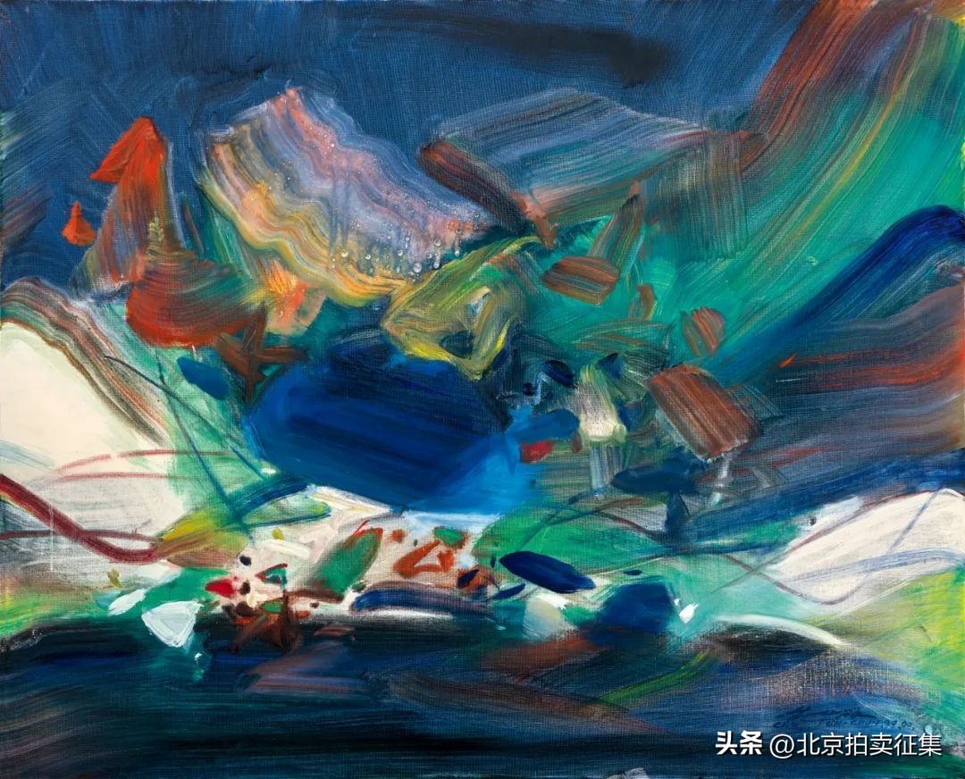 嘉德拍卖现场吴冠中作品,吴冠中黑白水墨画拍卖