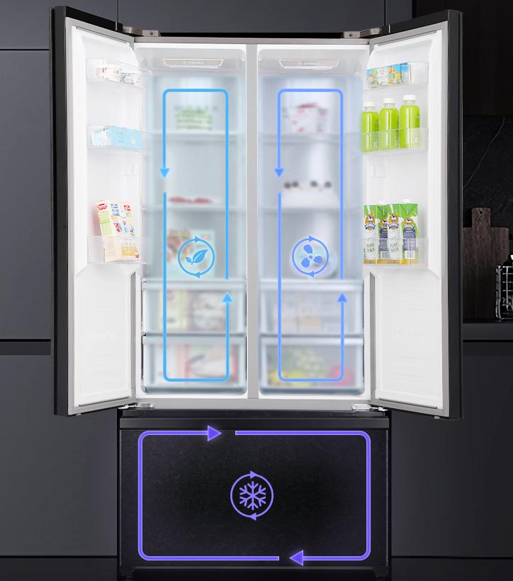 bcd-532wdpt冰箱介绍,大容量冰箱嵌入式容声