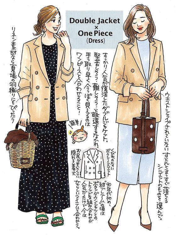 手绘秋冬穿衣搭配图,秋冬氛围感时尚穿搭手绘