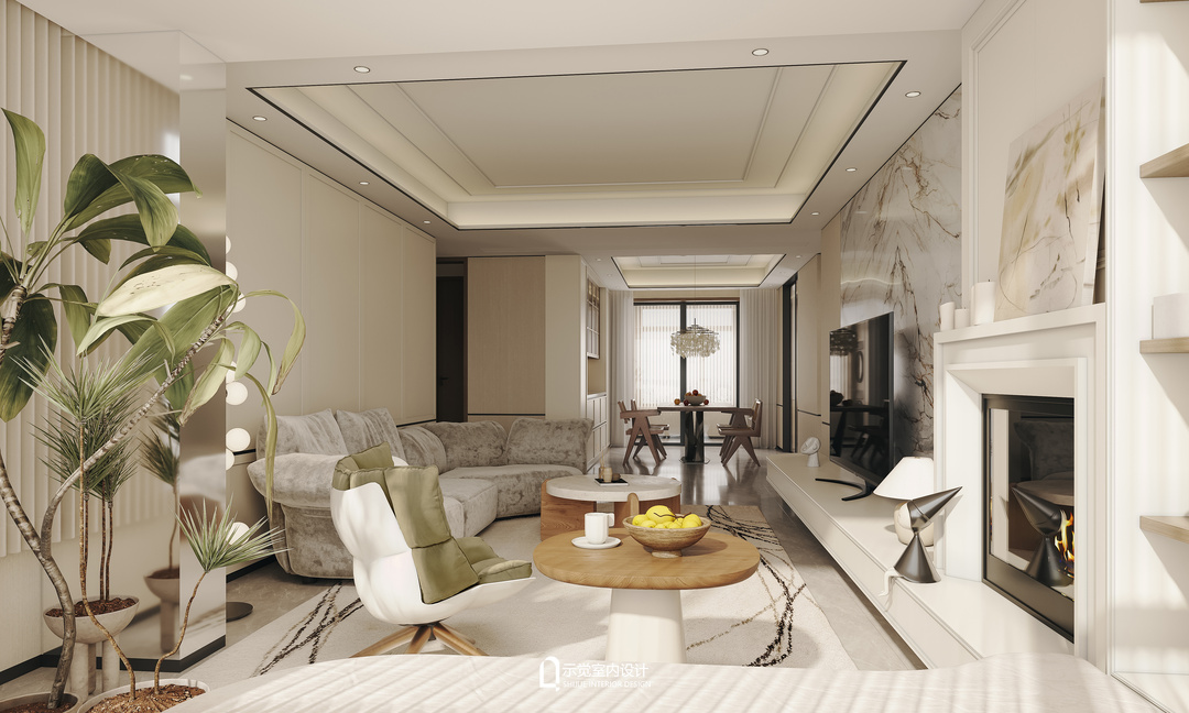 示觉设计|170㎡中粮瑞虹海景壹号,自然系轻法柔和私宅