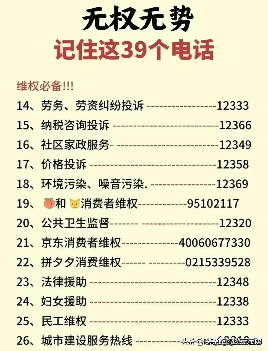 这十个电话一定要收藏,这10个电话一定要收藏