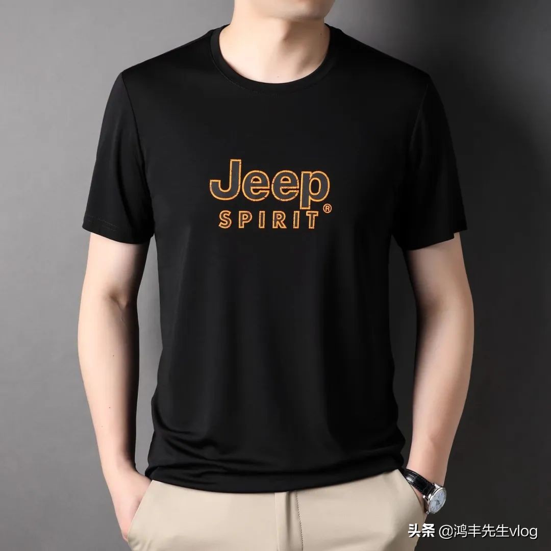 jeep短袖t恤专卖店男装翻领,jeep短袖t恤男纯棉官方正品