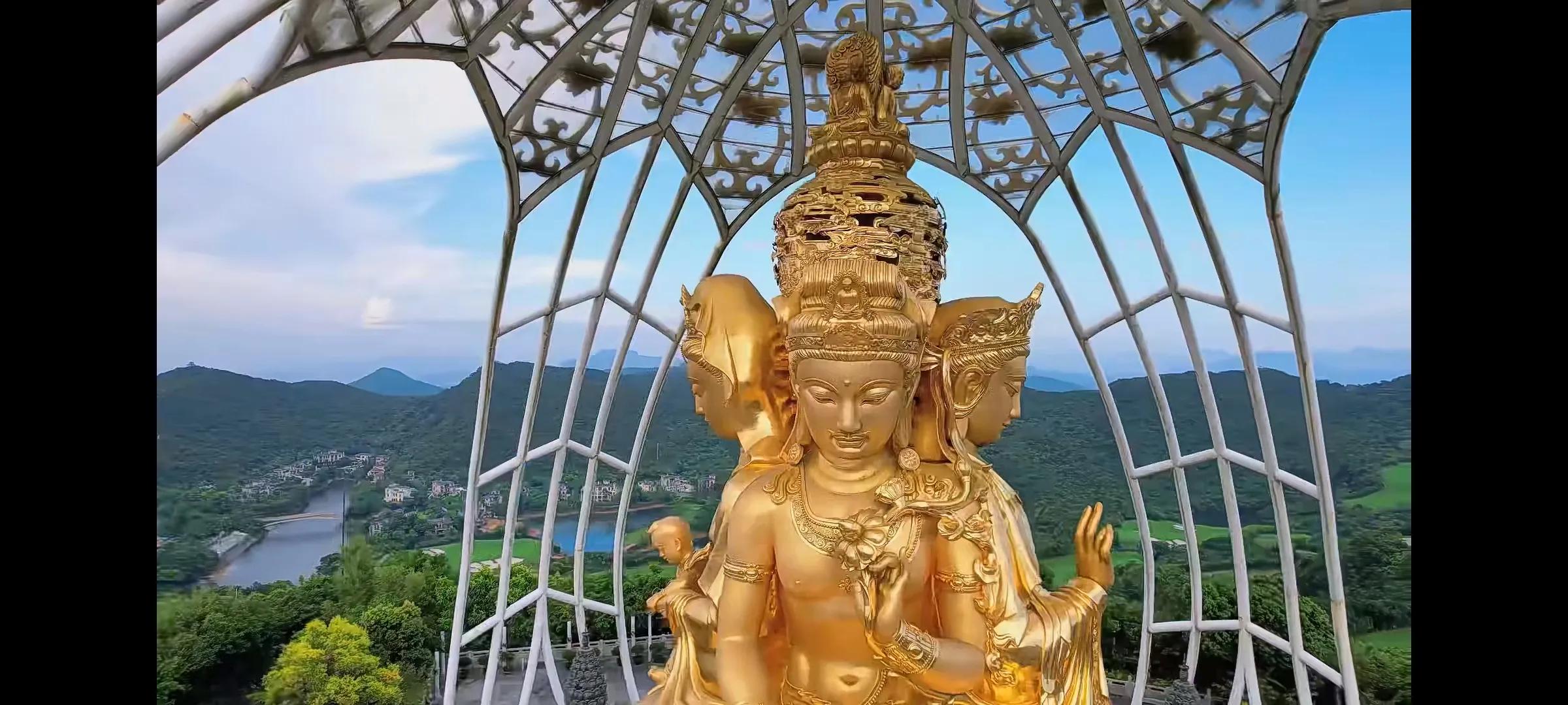 深圳东部华侨城天禅视频,深圳东部华侨城山顶寺庙