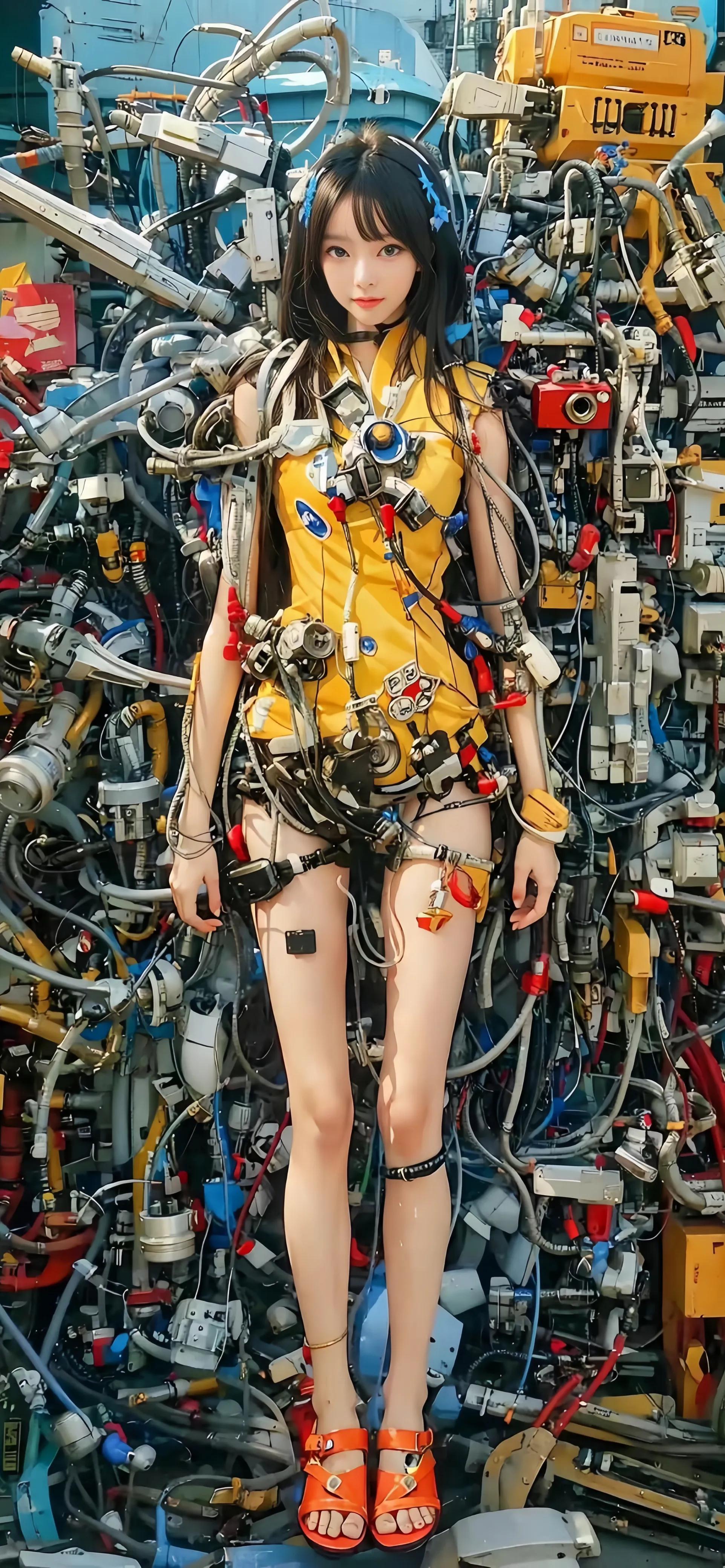 电脑动态壁纸高清日系美少女,机械金属质感高清壁纸