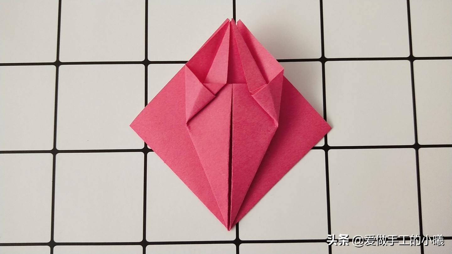 折纸小草最简单的折法,雪梨纸草莓蛋糕折法慢教程