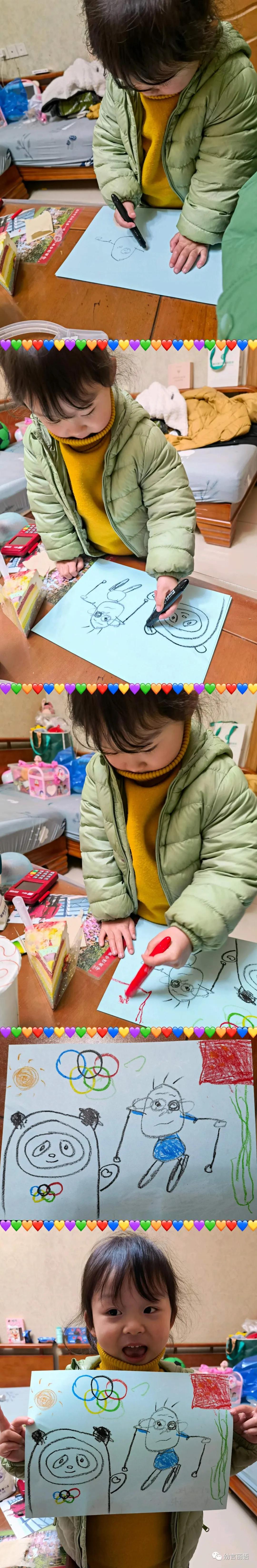 助力冬奥创意美术手工,冬奥会冰墩墩和雪容融绘画