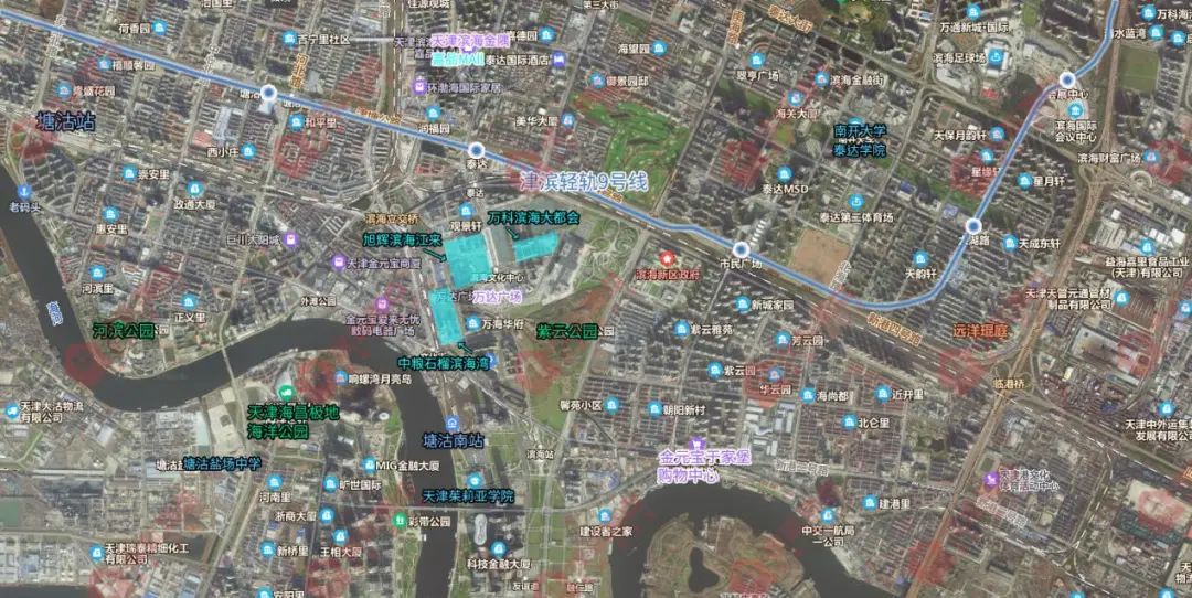 天津地铁一号线楼盘,天津即将发展的区域