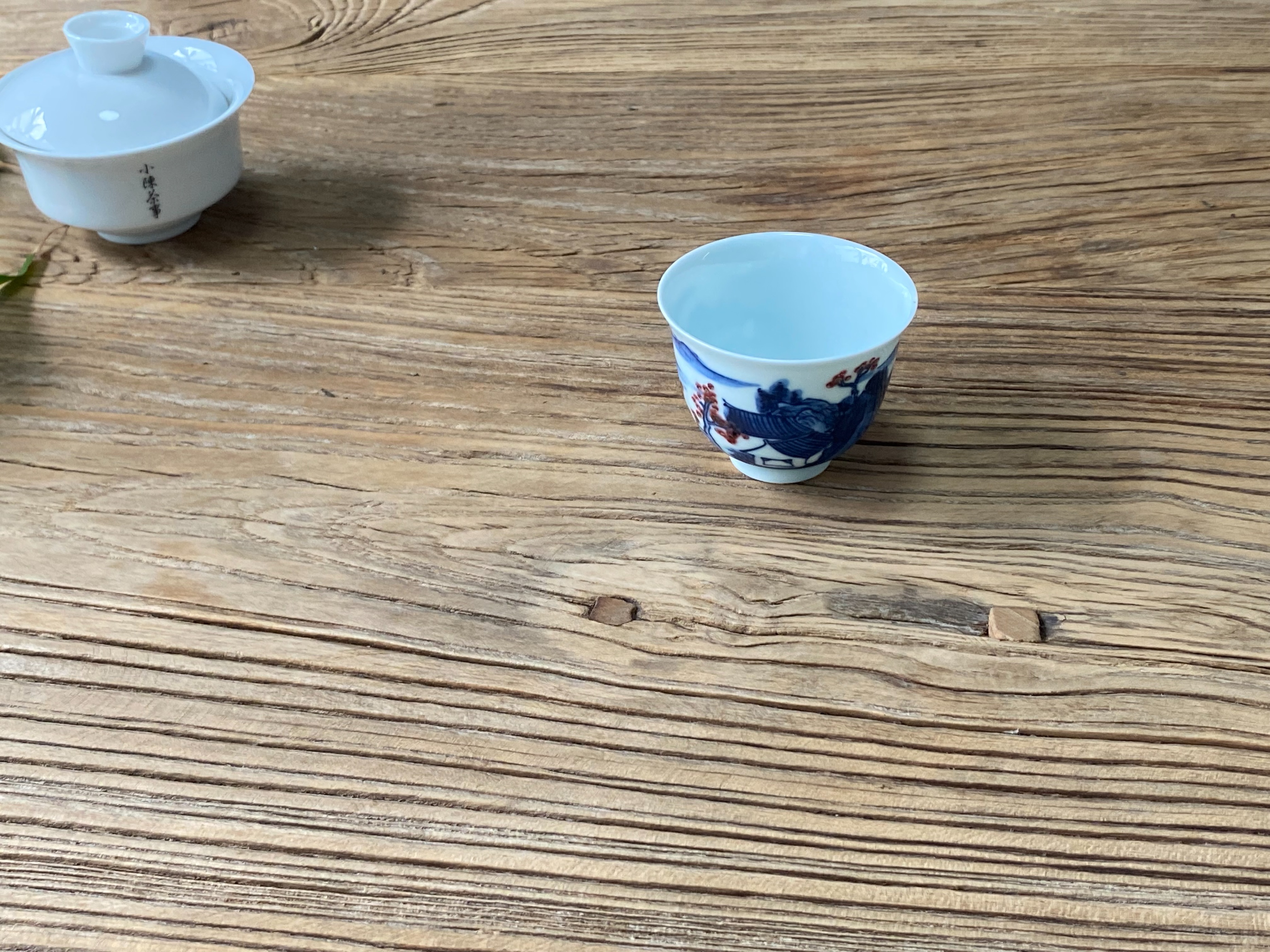 青花斗笠杯茶杯,茶碗斗笠杯