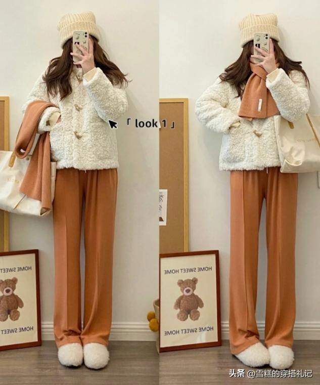 短靴已经失宠了！今年流行“毛毛鞋”，搭阔腿裤，简直是天生一对